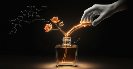AI guiding perfumer's hand