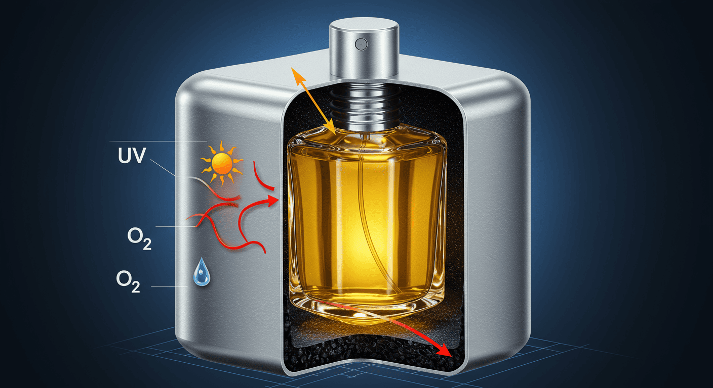 Perfume bottle material science